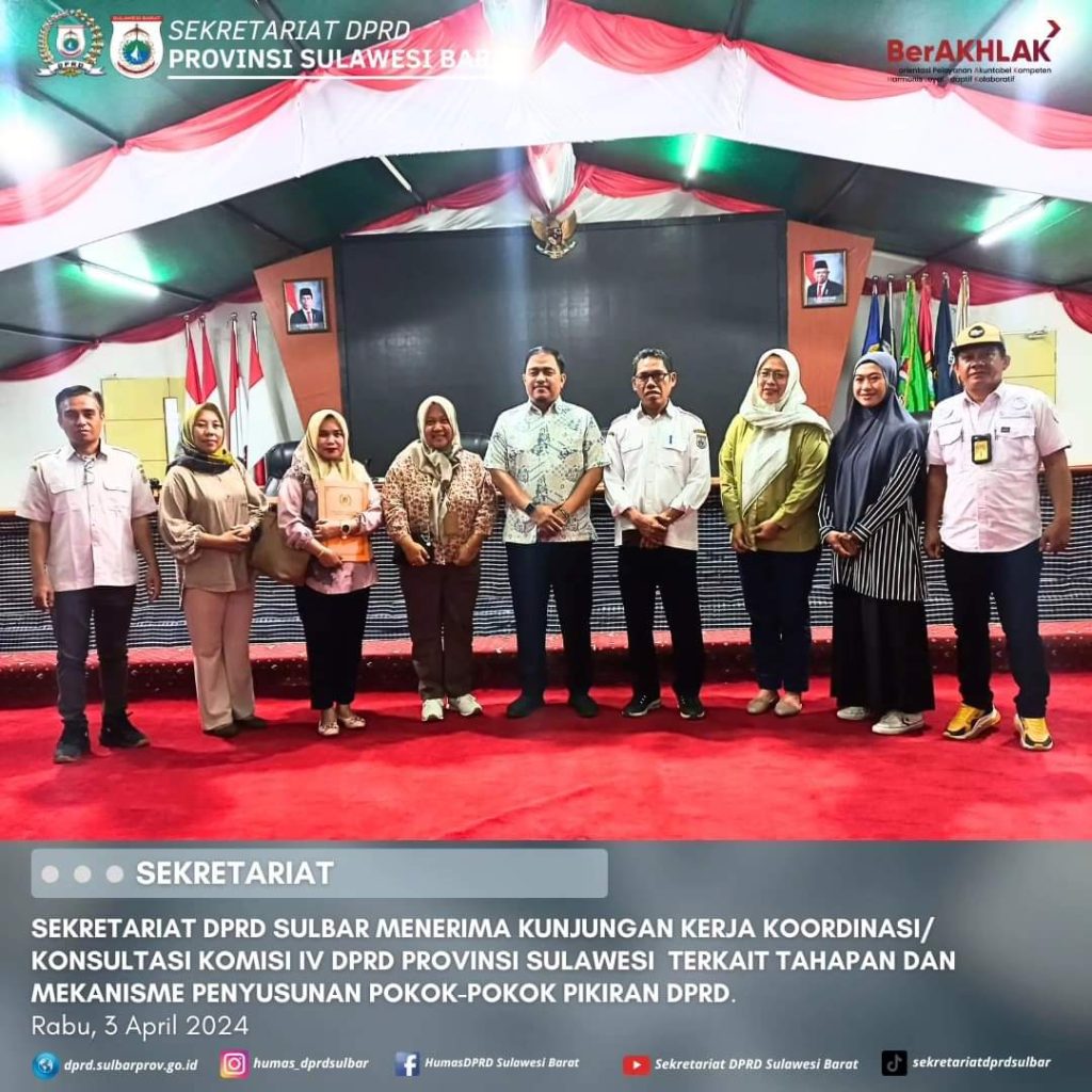 DPRD Sulbar Terima Kunjungan Kerja Sejumlah Legislator Sulteng