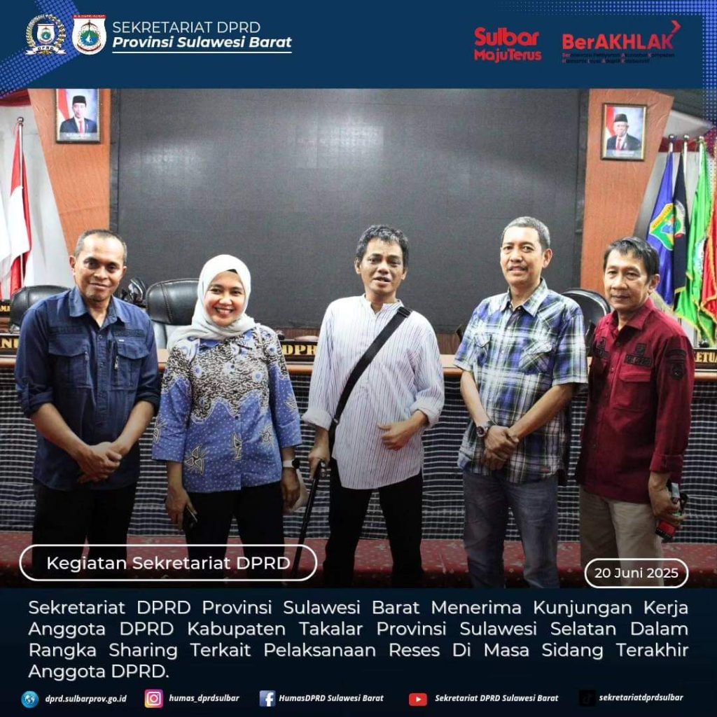 DPRD Sulbar Terima Kunjungan Kerja DPRD Kabupaten Takalar